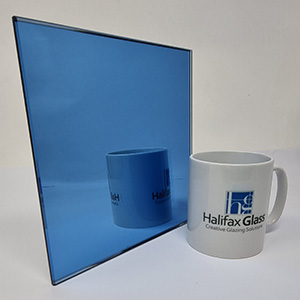 Light Blue Mirror Glass Sample - Click to View Larger