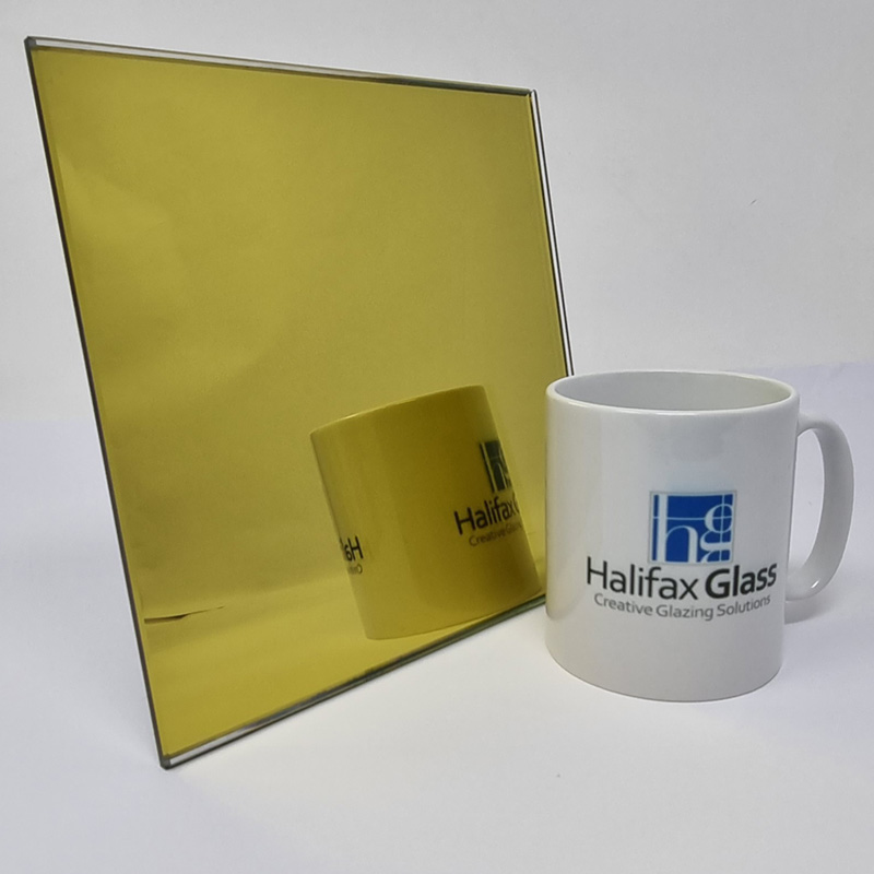 Gold Tinted Mirror Glass Finish