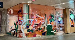 Image of curved shop window